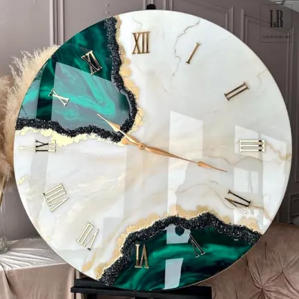 Bestowal Store Designer Resin Wall Clock (Unique Style Handmade Wall Clock) for Home Decor Living Room Office Bedroom